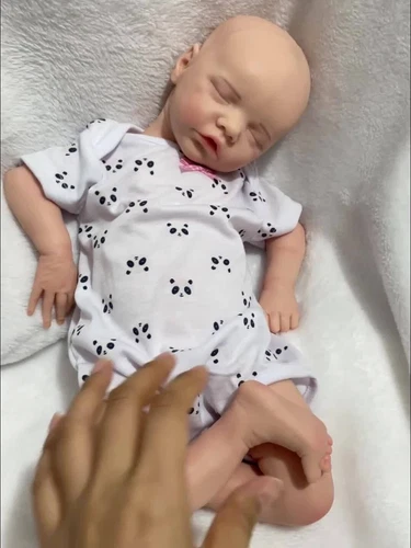 17" Full Silicone Reborn Doll Handmade Soft Painted Newborn Baby Birthday Gift - Picture 9 of 15