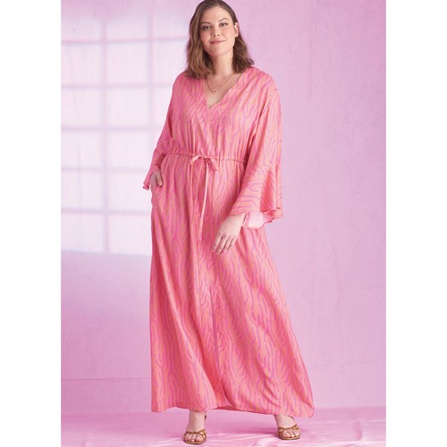 Simplicity Pattern Women Plus Maxi Boho Caftans & Wrap 9603 18W-24W, 26W-32W New - Picture 3 of 7