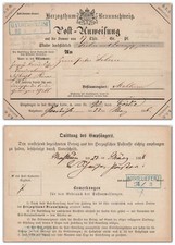 Braunschweig Dienst-Post-Anweisung Gandersheim Mahlum 1866 - Pastor Schorse