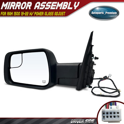 Left Driver Power Mirror w/ Power Folding Heated Turn Signal for Ram 1500 19-22
