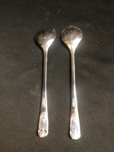 Vintage Silver Plated Serving Spoon And Salad Fork Set Made In Italy 9.5” Long - Picture 2 of 6