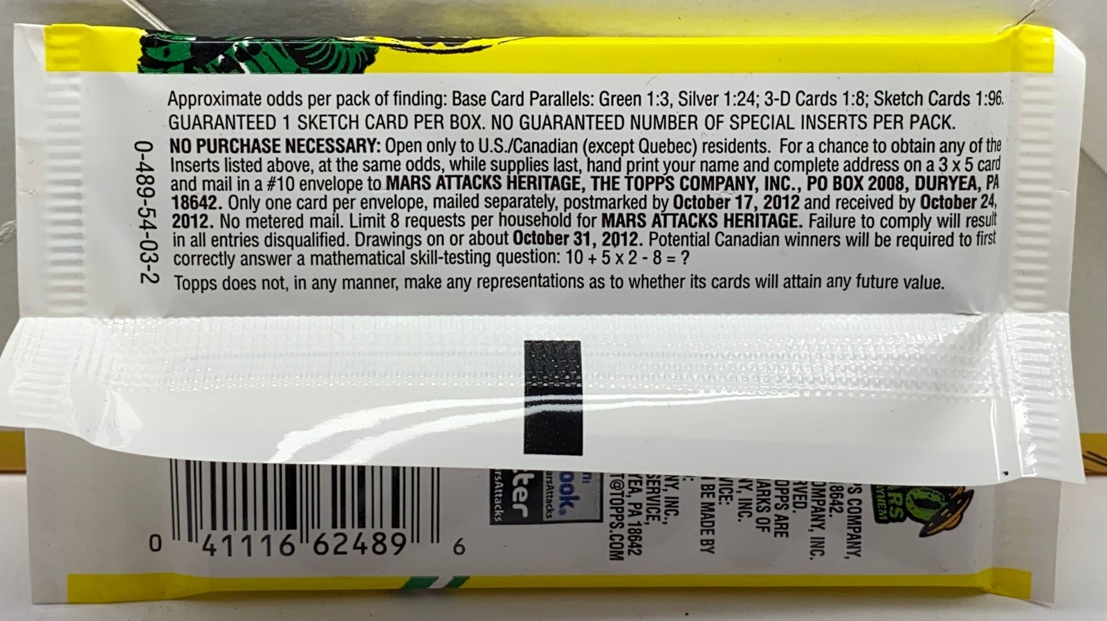 Mars Attacks Topps Heritage Attack From Space Card Pack Lot 10 Sealed Packs