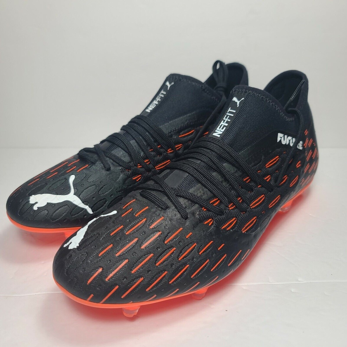 PUMA Future 6.3 Netfit FG/AG Soccer Cleats Black Orange Mens