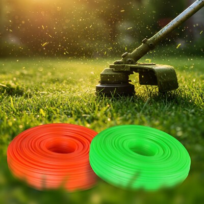 15M X 3MM 4ER SET TRIMMERSCHNUR GARTEN RASENTRIMMER NYLON RUNDSCHNUR ROT