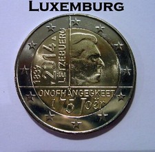 2 Euro Gedenkmünze Luxemburg 2014 "175.Jahrestag der Unabhängigkeit von Luxembu"