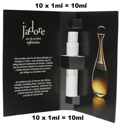 10 x Dior J'adore Eau De Parfum Infinissime EDP Travel Spray (10 x