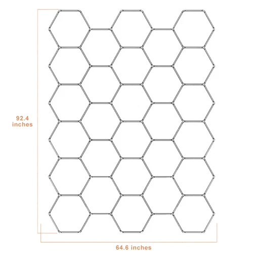 5-28X Hexagon LED Lampe Röhren Werkstatt Garage Wand Decken Leuchte Beleuchtung - Bild 30 von 30