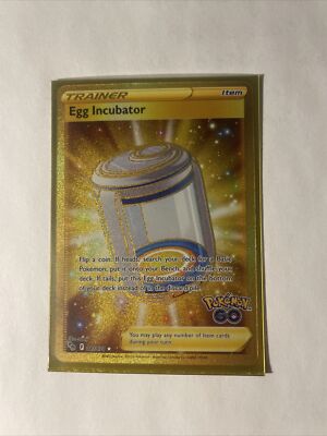 Pokemon Go Egg Incubator UR Gold Full Art Trainer Card Secret Rare