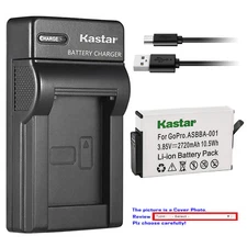 Kastar Battery Slim Charger for GoPro ASBBA-001 & Gopro Fusion 360 Degree Camera