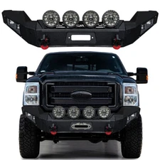 GNG For 2011-2016 Ford F250 F350 F450 Front Bumper with LED Lights and D-Rings
