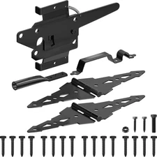 Door Hardware kit Featuring 8-inch Heavy-Duty Hinges with -Locking Latch, Sui...