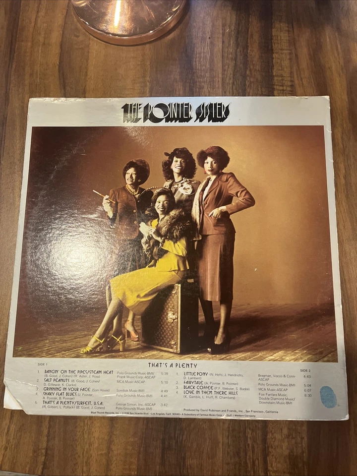 The Pointer Sisters “That's A Plenty” LP (1974) Blue Thumb BTS 6009 EX Dl - Image 2 of 4