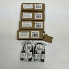 LOT OF 4 Audio2000's XLR Male to XLR Female Cable E02100P2 (0.5 Feet 2Pack)