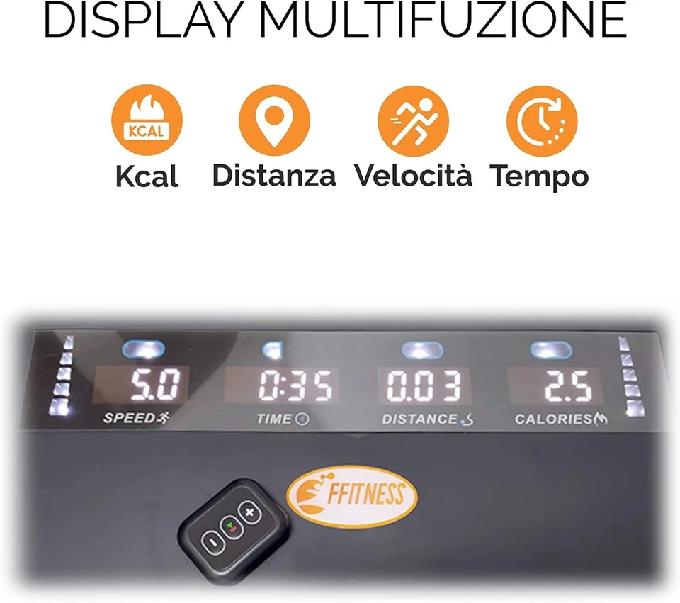 FFitness Tapis Roulant Camminatore Slim 12 KH/h 2.5 HP Fitness Elettrico - Immagine 3 di 4