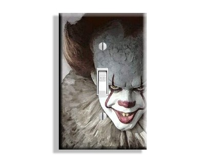 Pennywise IT Evil Clown Horror Movie Single Light Switch Decor Decor
