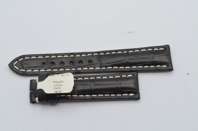BREITLING KALBS LEDER ARMBAND 19MM FÜR DORNSCHLIESSE 16MM SCHWARZ 19-16 NEU 716P