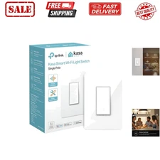 Light Switch , Single Pole, Needs Neutral Wire, 2.4GHz Wi-Fi Light Switch Wor...