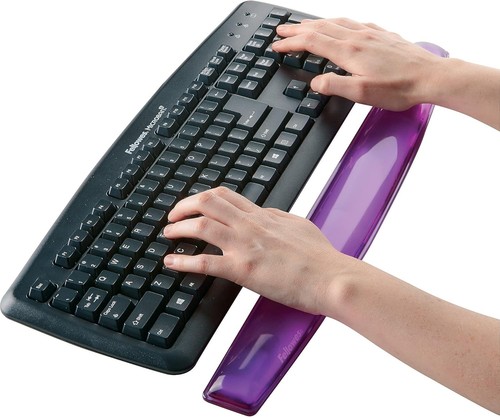 Fellowes Crystals Gel Keyboard Wrist Rest - Purple (91437) standard, - Picture 3 of 5