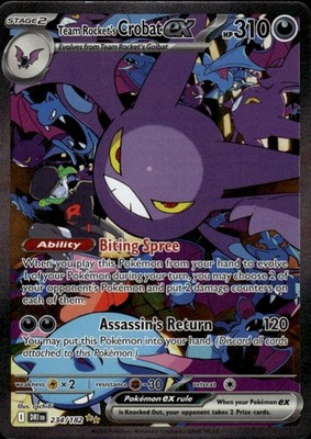 Team Rocket's Crobat ex Holo Special Illustration Rare SV10: Destined Rivals 234