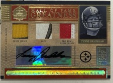2006 National Treasures Hall Of Fame Greatness Terry Bradshaw PATCH AUTO 21 /22