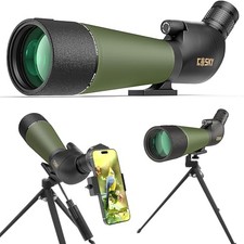 Flagship DiamondEdge 20-60x80 Spotting Scope with Tripod, Carrying Bag Gray