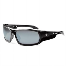 Durable Impact Resistant Sunglasses with Silver Mirror Lens and UV Protection