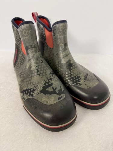 Pelagic Pursuit Fishing Deck Boots Camo Grey Waterproof Non-Slip Durable Mens 12
