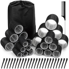50-Piece Hair Curlers Set with 24 Self-Grip Rollers and Clips for Volume
