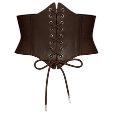 Corsets for Women Snap Buttons Steampunk Vinking Corset Belt for Women Lace-u...