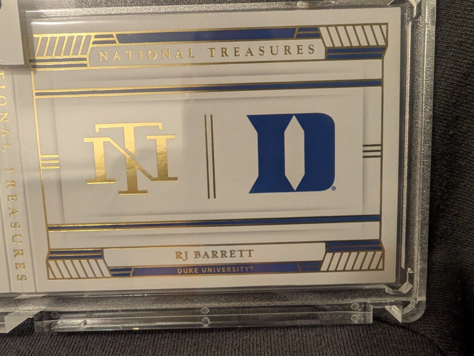 π₯2019 Panini National Treasures RJ Barrett Patch And Auto Number 6/56π₯ view 4