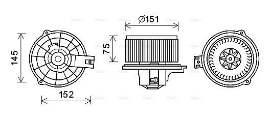 KA8235 AVA Blower FIT KIA RIO (2005) 1.5 CRDI