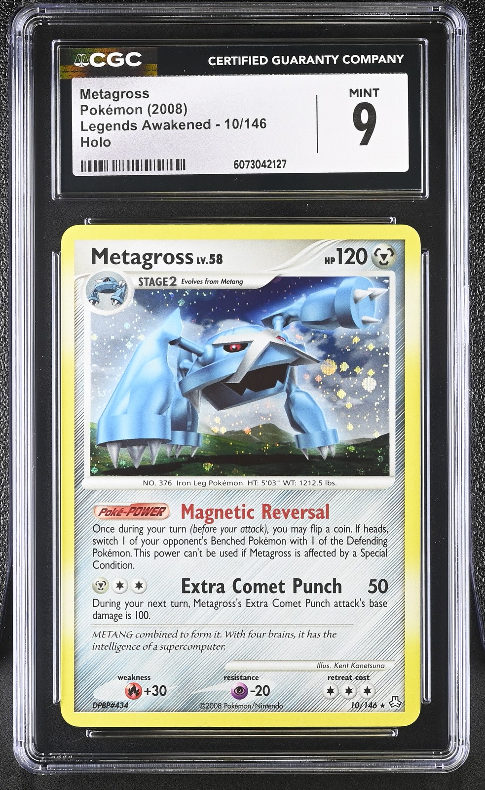 CGC 9 MINT Metagross 2008 Legends Awakened 10/146 Holo Pokemon Card