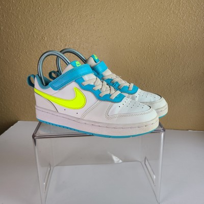 NikeNike Court Borough 2 Low White Baltic Blue Volt - BQ5451-122 kids size 2Y