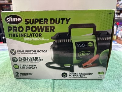 BRAND NEW Slime Super Duty Pro Power Tire Inflator Pump 2 Min Flat To Full 40083