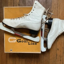 Vintage Hyde Goal Line Figure Ice Skates Womens 8 ORIGINAL BOX Winter Xmas Decor