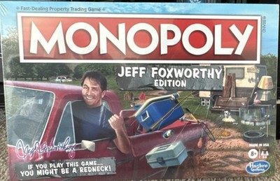 Hasbro Monopoly Jeff Foxworthy Edition Board Game Finance Theme Complete 8+
