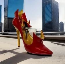 Brand New RARE Just The Right Shoe ‘DEVILISH’ Bottle Holder With Matching Topper