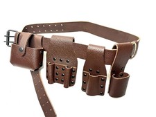 scaffold brown leathe tools belt ratchet spanner level holder tool belt