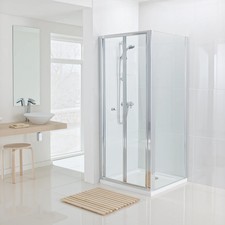 900mm Bifold Shower Door Chrome Modern Style 1830mm Height Lakes Alterna