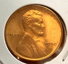 1950-S Lincoln Wheat Cent Penny GEM RED BU From an Original Bank Roll