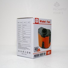 12000mAh Portable Waist Fan Clip On - 10 Speeds, 40Hrs, USB, Grey