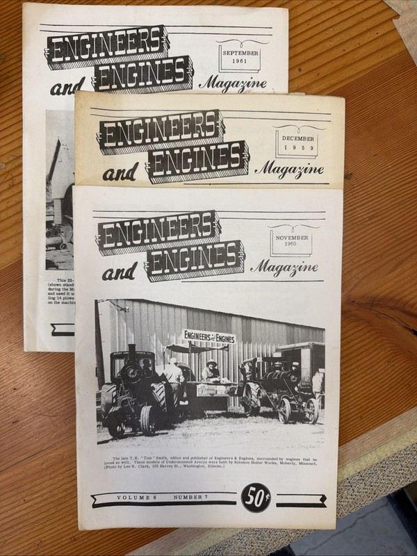 Vintage Engineers And Engines Magazine 1959-1960-1961 LOT OF 3 Steam Engines