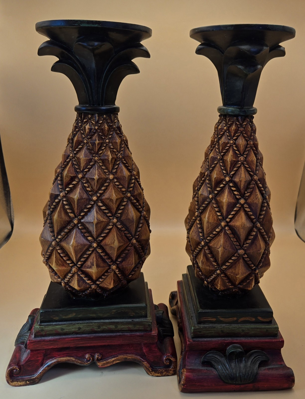 Large Pineapple Candle Holders. 12