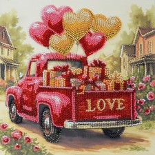 Hearts Gift Love Bead Embroidery Kit   DIY Beaded Home Decor Wall Art