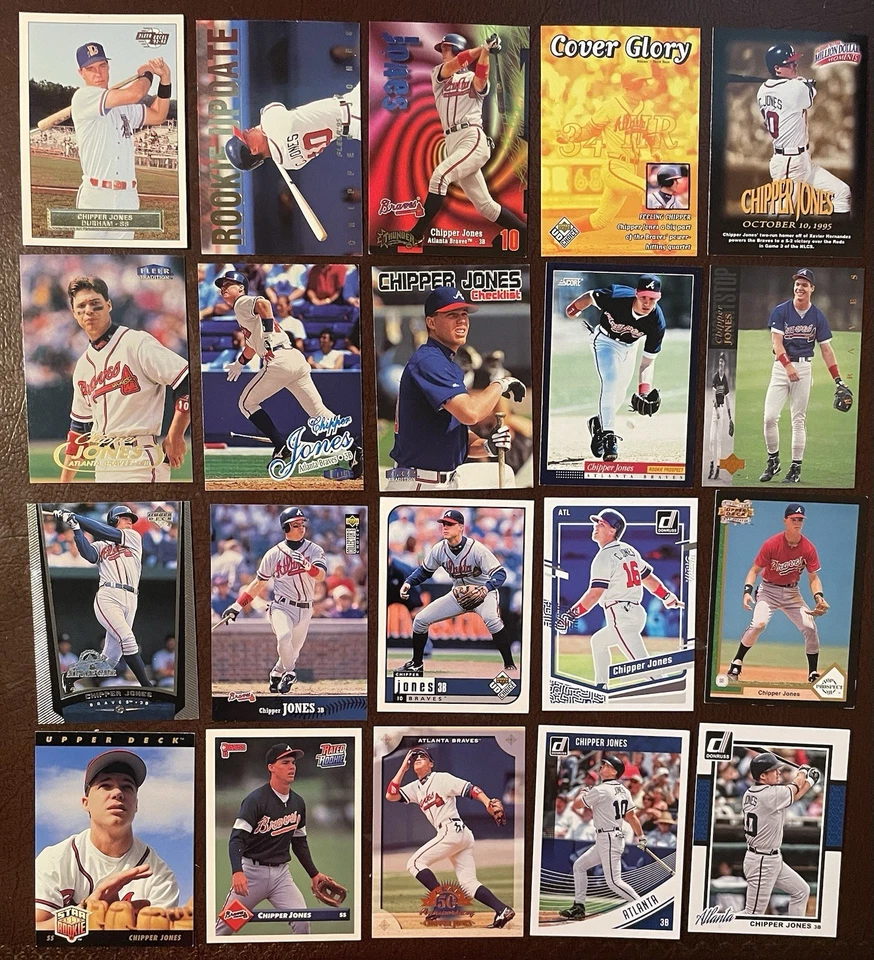 Chipper Jones  40 Card Lot   With Rookies   No Duplicates  - image 2 of 2