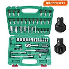 53Pcs Repair Tool Kit 1/4 inch Drive Socket Ratchet Wrench Set with Storage Case