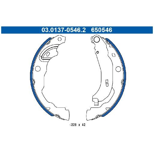 2X Bremsbackensatz Hinten FüR Nissan Townstar XFK 1.3 21 Bis 26 ATE Teil-image