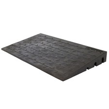 4" Maximum Rise - Silver Spring Rubber 3 Channel Threshold Ramp