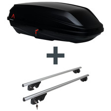 Dachbox G3 BiCube 300+ + Dachträger Menabo Sherman für VW Polo Fliessheck 6R/6C