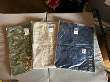 Set Of 3 Women's Cherokee Brand Scrub Tops Size M New With Tags Button V-neck